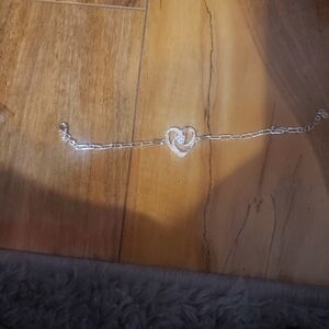 Elegant Silver Heart Bracelet